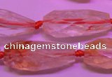 CTR201 15*30mm - 18*45mm faceted teardrop citrine gemstone beads