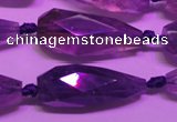 CTR204 14*34mm - 17*40mm faceted teardrop ametrine gemstone beads