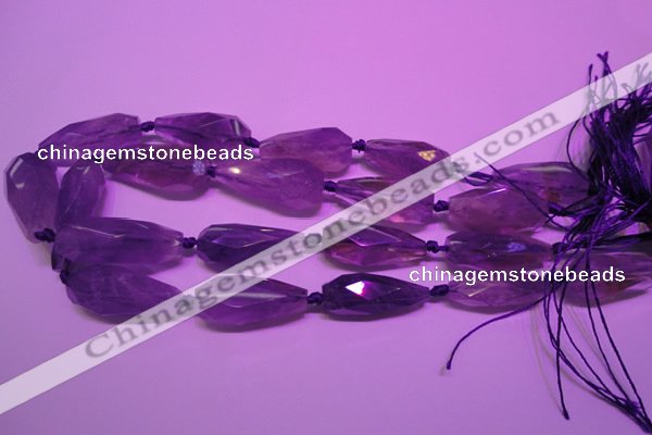 CTR204 14*34mm - 17*40mm faceted teardrop ametrine gemstone beads