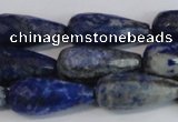 CTR303 15.5 inches 12*25mm faceted teardrop lapis lazuli beads