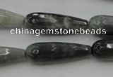CTR31 15.5 inches 10*30mm faceted teardrop eagle eye jasper beads