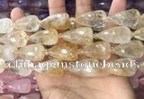 CTR351 15.5 inches 15*25mm faceted teardrop citrine beads