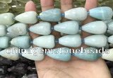 CTR358 15.5 inches 15*25mm faceted teardrop amazonite beads