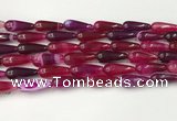 CTR402 15.5 inches 8*20mm teardrop agate beads wholesale