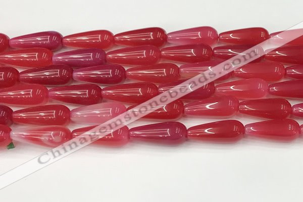 CTR403 15.5 inches 8*20mm teardrop agate beads wholesale