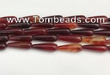 CTR421 15.5 inches 10*30mm teardrop agate beads wholesale