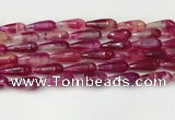 CTR440 15.5 inches 8*20mm faceted teardrop agate beads wholesale