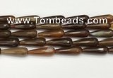 CTR452 15.5 inches 10*30mm faceted teardrop agate beads wholesale