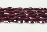 CTR453 15.5 inches 10*30mm faceted teardrop agate beads wholesale