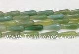 CTR460 15.5 inches 10*30mm faceted teardrop agate beads wholesale