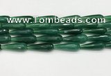 CTR461 15.5 inches 10*30mm faceted teardrop agate beads wholesale