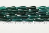 CTR462 15.5 inches 10*30mm faceted teardrop agate beads wholesale