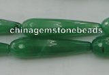 CTR50 15.5 inches 10*40mm faceted teardrop green aventurine beads