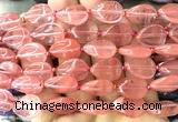 CTR501 15 inches 13*18mm flat teardrop cherry quartz beads