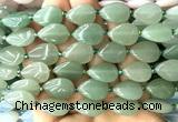 CTR503 15 inches 13*18mm flat teardrop green aventurine jade beads