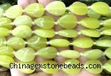 CTR506 15 inches 13*18mm flat teardrop lemon jade beads