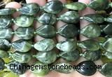 CTR507 15 inches 13*18mm flat teardrop green jade beads