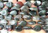 CTR513 15 inches 13*18mm flat teardrop blood jasper beads