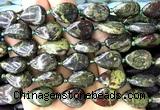 CTR514 15 inches 13*18mm flat teardrop dragon blood jasper beads