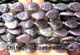 CTR525 15 inches 13*18mm flat teardrop kunzite gemstone beads