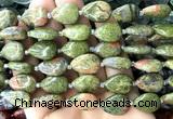 CTR530 15 inches 13*18mm flat teardrop unakite gemstone beads