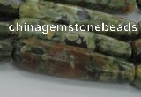 CTR59 15.5 inches 10*40mm faceted teardrop rhyolite gemstone beads