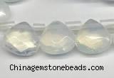 CTR602 Top drilled 10*10mm faceted briolette opalite beads wholesale