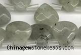 CTR612 Top drilled 10*10mm faceted briolette labradorite beads