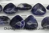 CTR613 Top drilled 10*10mm faceted briolette sodalite beads