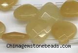 CTR635 Top drilled 13*13mm faceted briolette yellow aventurine beads