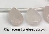 CTR660 Top drilled 10*14mm faceted briolette rose quartz beads