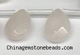 CTR690 Top drilled 12*16mm faceted briolette rose quartz beads