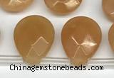 CTR695 Top drilled 12*16mm faceted briolette yellow aventurine beads