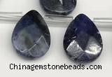 CTR702 Top drilled 12*16mm faceted briolette sodalite beads