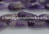 CTR71 15.5 inches 6*16mm faceted teardrop dogtooth amethyst beads