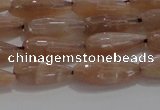 CTR73 15.5 inches 6*16mm faceted teardrop moonstone gemstone beads