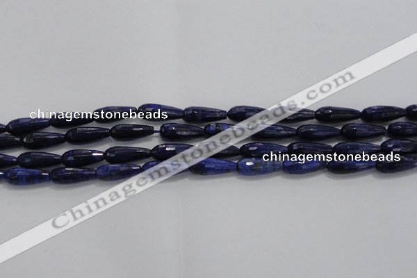 CTR76 15.5 inches 6*16mm faceted teardrop lapis lazuli beads