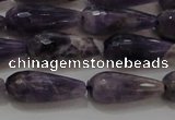 CTR94 15.5 inches 8*20mm faceted teardrop dogtooth amethyst beads