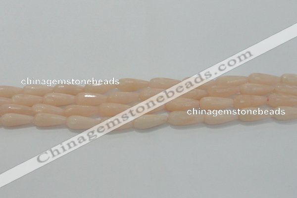 CTR96 15.5 inches 8*20mm faceted teardrop pink aventurine beads