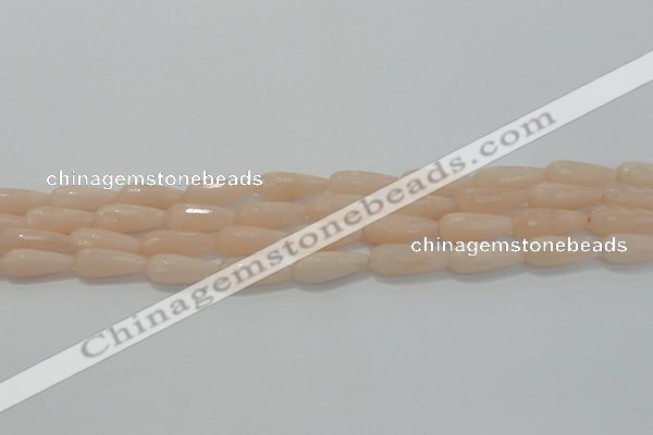 CTR96 15.5 inches 8*20mm faceted teardrop pink aventurine beads