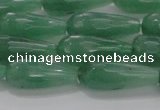 CTR97 15.5 inches 8*20mm faceted teardrop green aventurine beads