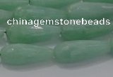 CTR98 15.5 inches 8*20mm faceted teardrop jade gemstone beads