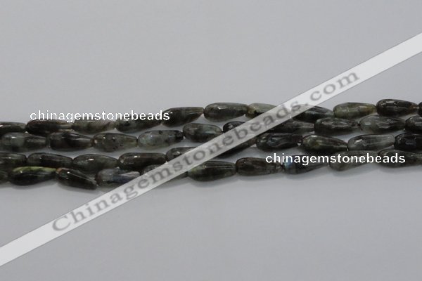 CTR99 15.5 inches 8*20mm faceted teardrop labradorite beads