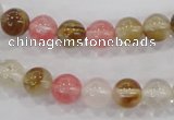 CTS03 15.5 inches 8mm round tigerskin glass beads wholesale