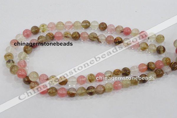 CTS04 15.5 inches 10mm round tigerskin glass beads wholesale