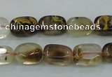 CTS56 15.5 inches 8*14mm nugget tigerskin glass beads wholesale