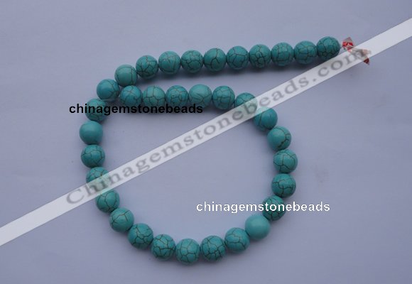 CTU03 15.5 inches 8mm round blue turquoise strand beads Wholesale