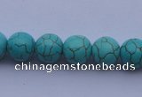 CTU07 15.5 inches 16mm round blue turquoise strand beads Wholesale