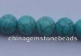 CTU10 15.5 inches 25mm round blue turquoise strand beads Wholesale