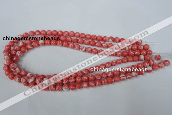 CTU1002 15.5 inches 8mm round synthetic turquoise beads wholesale